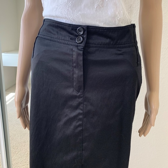 Classy Lulumary glossy black midi skirt size 9 top - Picture 3 of 7